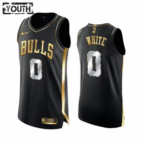 Maillot NBA Chicago Bulls Coby White 0 2020-21 Noir Golden Edition Swingman - Enfant